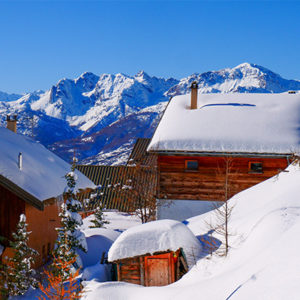 Village de Montgenèvre sous la neige