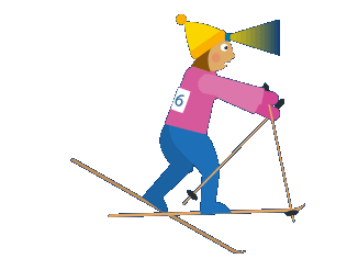 skieur de fond en action
